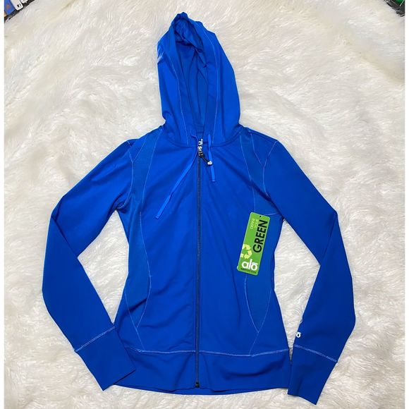 ALO WOMENS MESH INSERT SYNERGY HOODIE SIZE S "NWT" - Picture 3 of 6